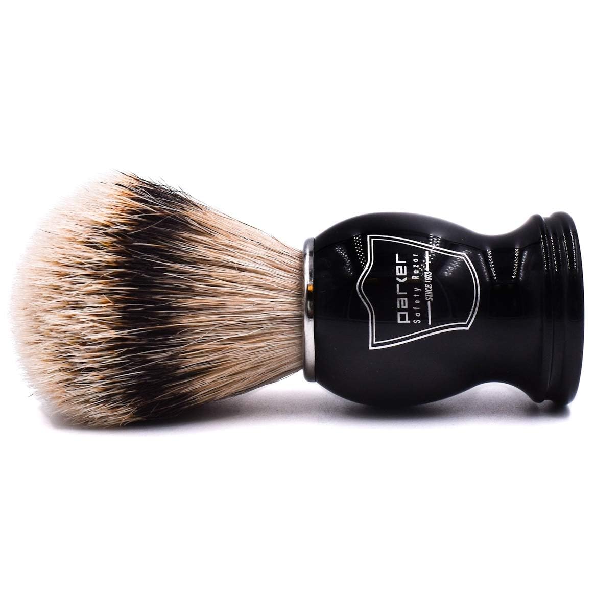 Parker’S 100% Silvertip Badger Bristle Shave Brush – Brush Stand Included (Black Handle) : Beauty & Personal Care