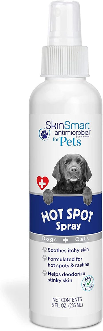 Skinsmart Antimicrobial Hot Spot & Allergy Relief Spray For Dogs & Cats | Pet Healing Aid, Itch Relief | 8 Oz Spray