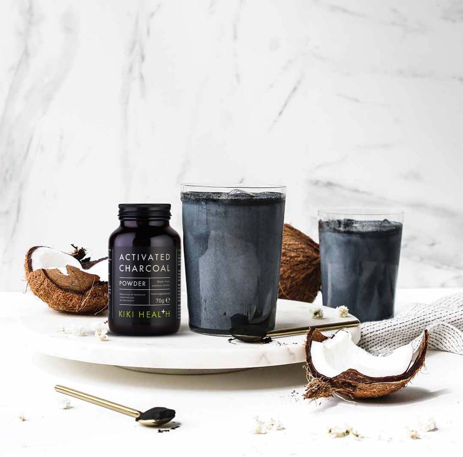 KIKI Health Activated Charcoal Powder | Teeth Whitening Made from Coconut Shells | Food Grade Detox Supplement | Natural Relief Flatulence Indigestion Body & Mind | Vegan & Gluten Free – 70g : Amazon.co.uk: Health & Personal Care