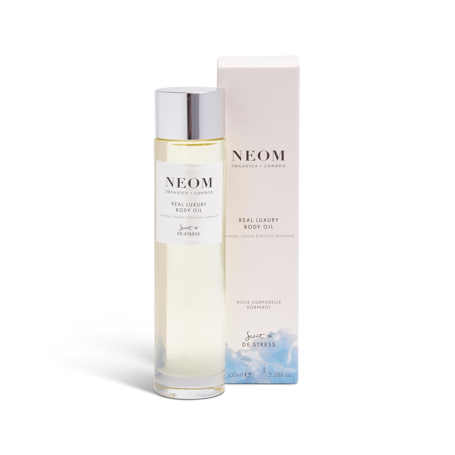 Neom - Real Luxury Body Oil, 24 Pure Essential Oils, Nourishing And Softening, Delicious Scent, 3.38 Fl Oz