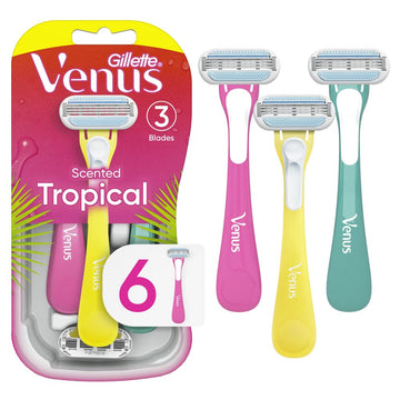 Gillette Venus Tropical Value Pack 6 Disposable Razors 3 Blades