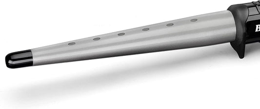 Babyliss Ceramic Curling Wand Pro - 13-25Mm Hair Curler For Natural Waves And Curls, Ceramic, 5 Heat Settings 150°C To 210°C , Grey & Black, 2285Cu