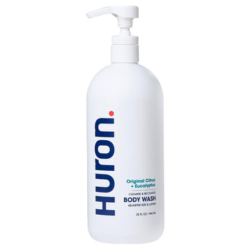 Huron Men'S Moisturizing Body Wash - Crisp Citrus, Eucalyptus, Mint, Aromatic Greens - 32 Fl Oz