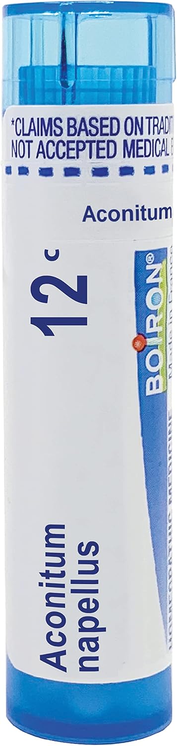 Boiron Aconitum Napellus 12C, 80 Pellets, Homeopathic Medicine For Fever