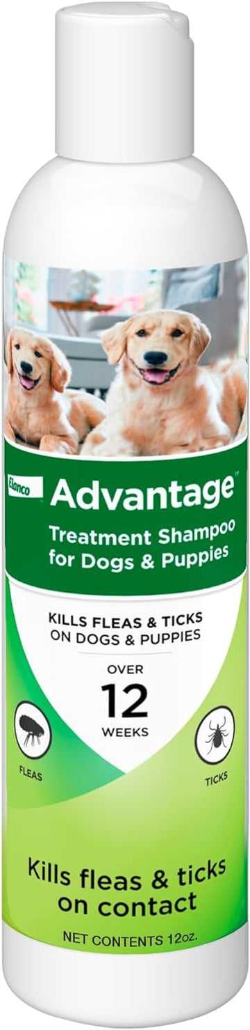 Advantage Dog Flea & Tick Shampoo for Puppies & Adult Dogs | Kills Fleas & Ticks | 12 oz