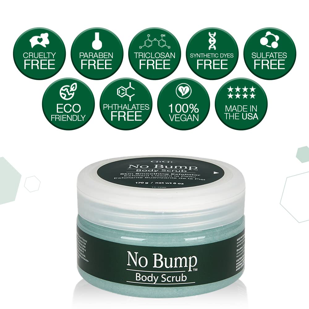 GiGi No Bump Body Scrub with Salicylic Acid, Prevents Ingrown Hair & Razor Burns, Exfoliates and Unclogs Pores, Ideal for Men and Women, 6 oz - 1 Pack : Hair Trimmer Kits And Sets : Beauty & Personal Care