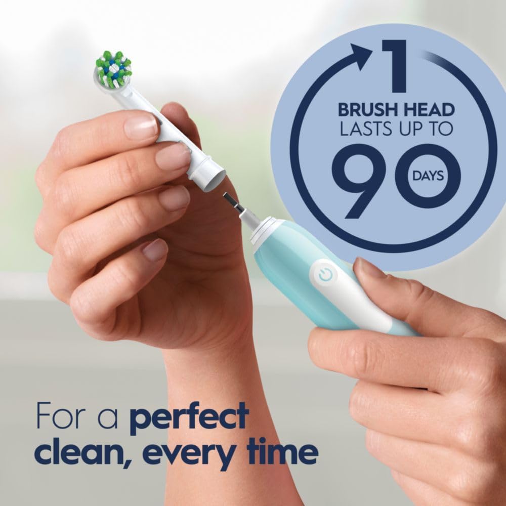 Oral-B Pro 1000 CrossAction Electric Toothbrush, Green : Health & Household