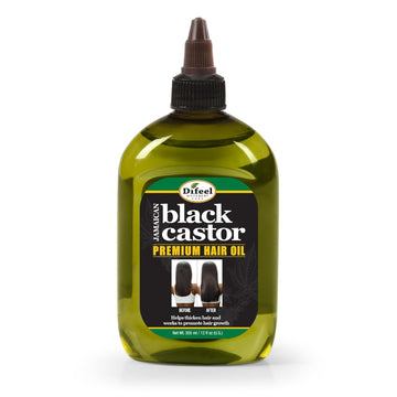 Difeel Premium Jamaican Black Castor Hair Oil - Large 12 Oz. - Jamaican Black Castor Oil For Hair Growth