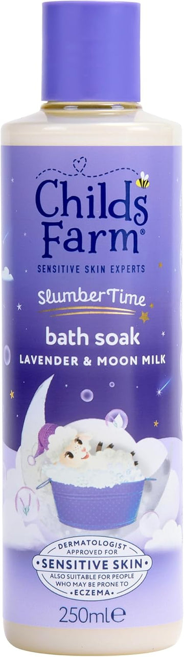 Childs Farm Slumbertime Sleep Bath Soak, Calming Lavender & Moon Milk | Soothing & Hydrating | Suitable For Newborns With Dry, Sensitive Skin, 250Ml (Pack Of 2)