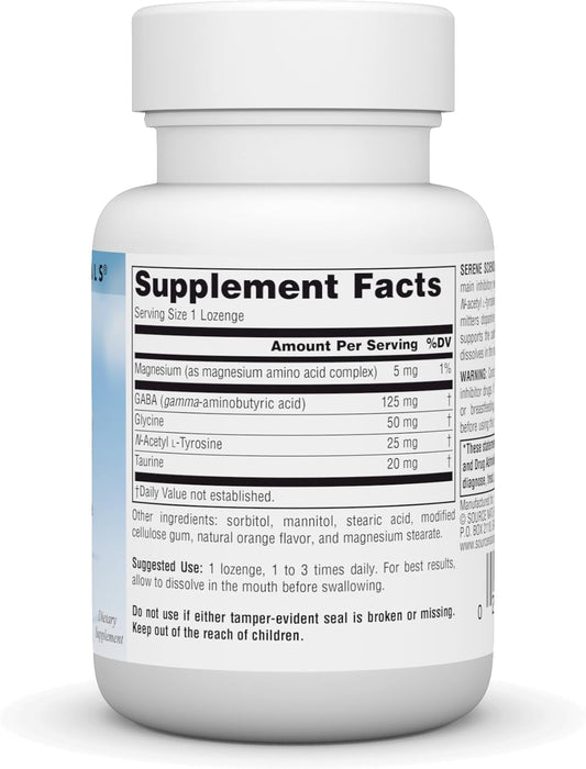 Source Naturals Serene Science Gaba, 125 Mg, Orange Flavored* - 30 Tablets