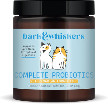 Bark & Whiskers Complete Probiotics, for Dogs and Cats, 3.17 oz (90 g), Supports Immune Function, Digestive Support, Veterinarian Formulated, Non GMO, Dr. Mercola