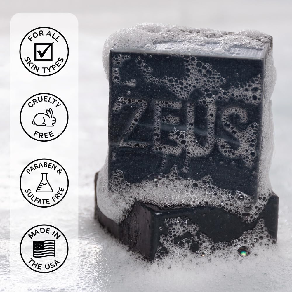 Zeus Beard Wash Bar For Men, All-Natural Hydrating Shampoo, Skin-Clarifying Soap & Beard Care Cleanser With Natural Ingredients, Anti-Itch & Gentle On Skin (Made In Usa) Vanilla Rum : Beauty & Personal Care