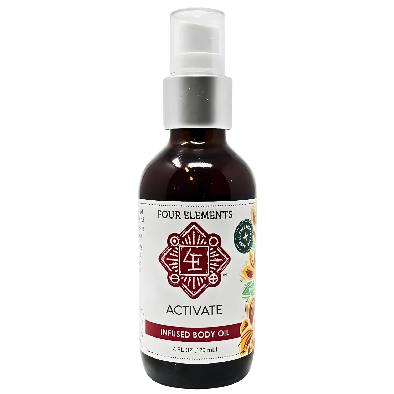 Activate Body Oil, Made With Certified Organic Herbal Oil To Help Soothe Sore Muscles And Promote Relaxation, 4 Fl Oz