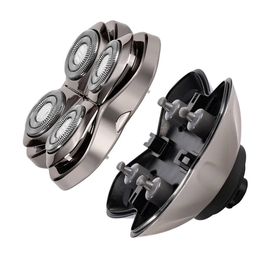 Skull Shaver Carver Pro 4 Head Replacement Blade - Shaver Blade For Wet & Dry Shaving - Rotary Heads Design - Japanese Stainless Steel - Compatible With Pitbull, Palm & Butterfly Kiss Shavers