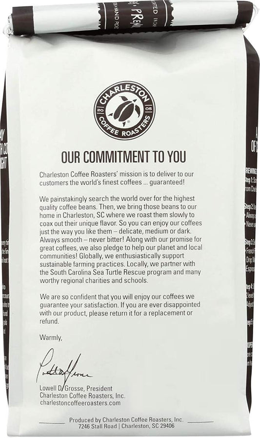 Charleston Coffee Roasters | Specialty Organic Whole Bean Coffee | Hand Picked, Premium Slow Roast | (Kiawah, Dark Roast) 12Oz