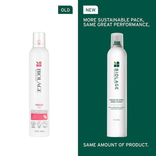 Biolage-Freeze Fix - Humidity-Resistant Fast-Drying Anti-Frizz Hairspray, Long-Lasting Strong Hold, For All Hair Types, Vegan & Paraben-Free