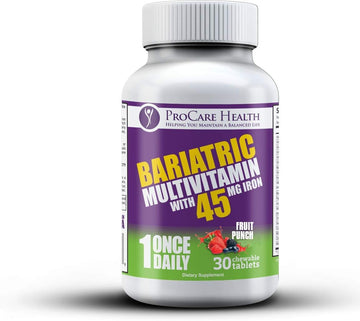 ProCare Health l Bariatric Multivitamin | Chewable | 45mg l Fruit Punch | 30 Count