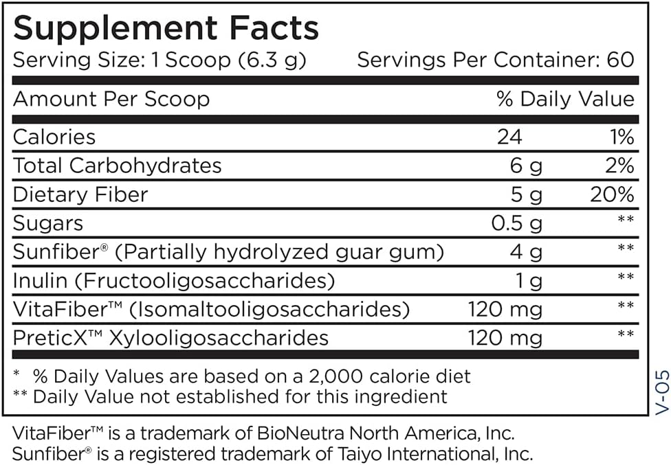 Metabolic Maintenance BioMaintenance Prebiotic + Fiber Powder - Supports Gut Health & Immune Function - Pure, Easy Add-in with No Sweeteners or Fillers (378g / 60 Servings) : Health & Household