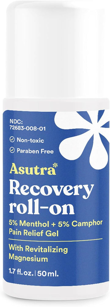 ASUTRA Recovery Roll-On Gel, 1.7 oz | Warming & Cooling | with Menthol, Camphor and Magnesium