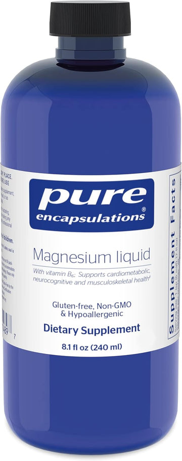 Pure Encapsulations Magnesium Liquid | Hypoallergenic Combination To Support Musculoskeletal And Cardiometabolic Health | 8.1 Fl. Oz