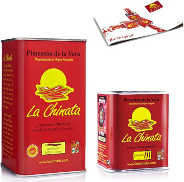 Paprika Powder Smoked Pack - 1 Tin 750G Bitter-Sweet And 1 Tin 70G Hot - La Chinata