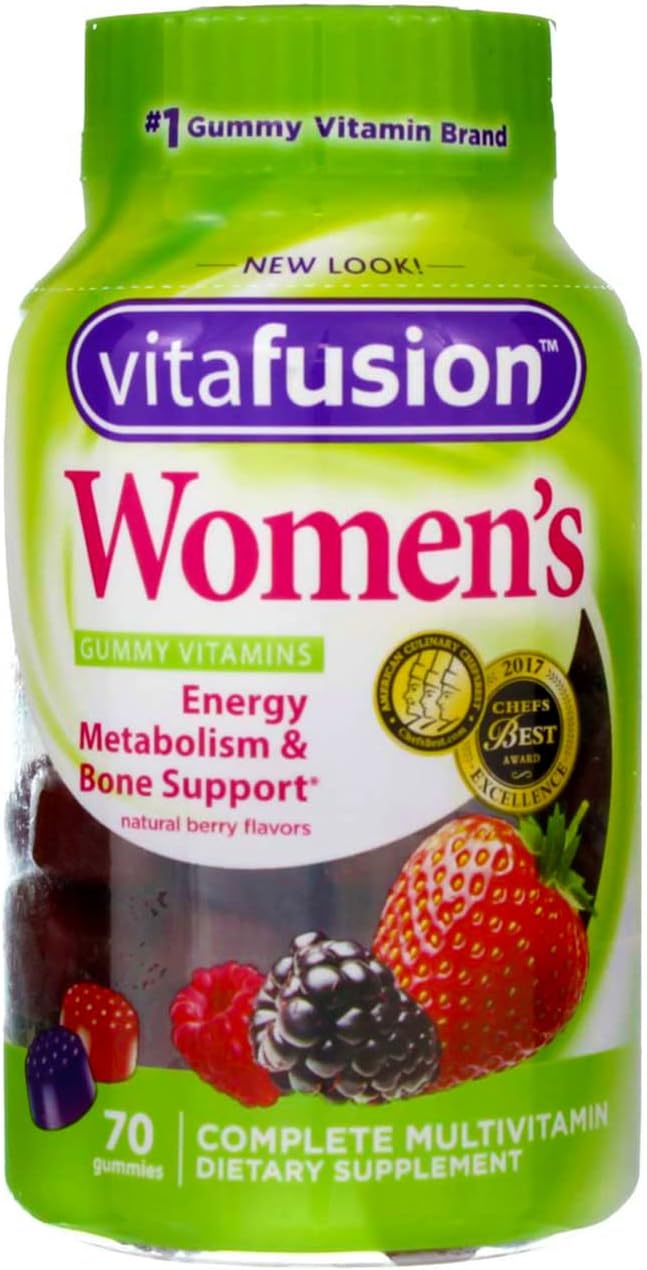 Vitafusion Women's Complete Multivitamin Gummies, Natural Berry, 70 Ct (4 Pack) (Bundle)