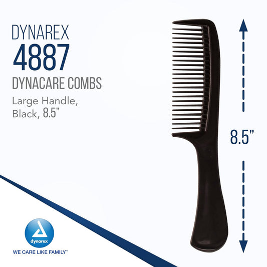 Dynarex Fine Toothed Combs - Plastic Hair Comb With Fine & Extra Fine Teeth - Grooming Accessories For Straightening, Styling, Parting & Detangling - 8.5-Inch, 1 Case Of 288