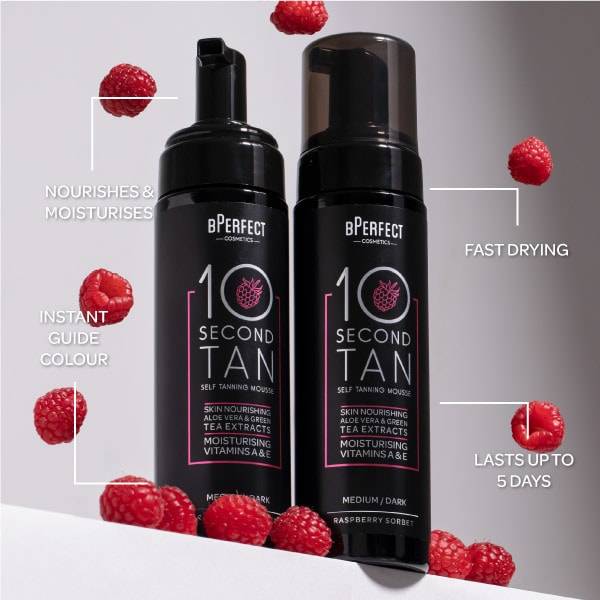 Bperfect 10 Sec Tan Mousse - Raspberry Sorbet - Med-Dark 200Ml