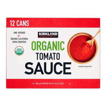 Kirkland Signature, Organic Tomato Sauce, 15 oz, 12-Count