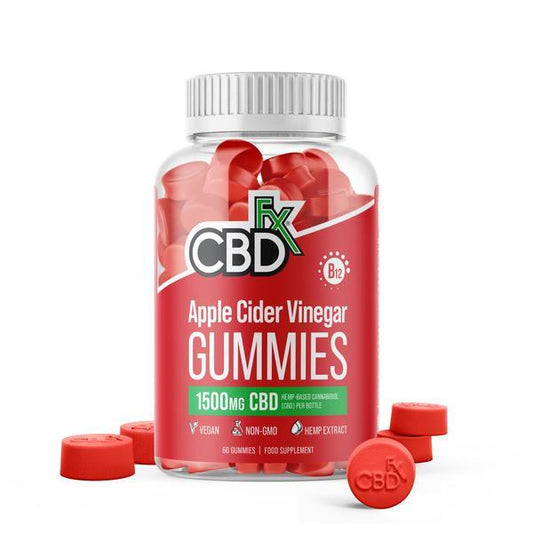 Cbdfx Apple Cider Vinegar Gummies X 60 1500Mg
