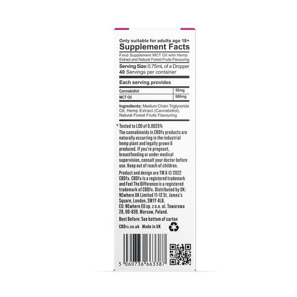 Cbdfx Very Berry Cbd Oil Drops 2000Mg Cbd