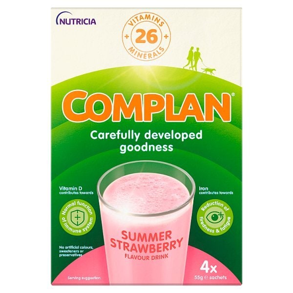 Complan Strawberry Nutritional Drink Sachet 4X55G