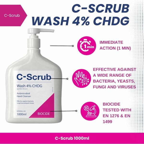 C-Scrub Antimicrobial Skin Cleanser - 1000Ml