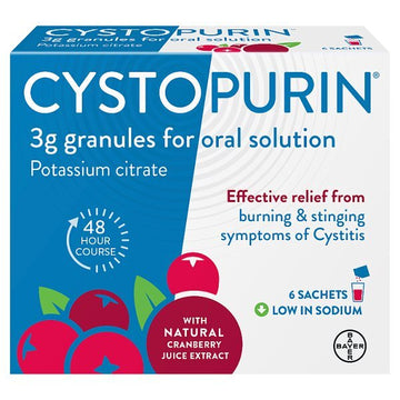 Cystopurin Cystitis Relief With Cranberry Juice 6 Sachets