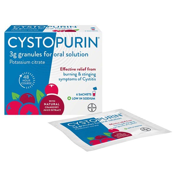 Cystopurin Cystitis Relief With Cranberry Juice 6 Sachets