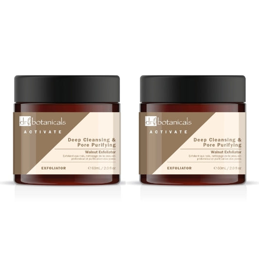 Dr.Botanicals Purifying Walnut Exfoliator Duo Pack 2 X 60Ml