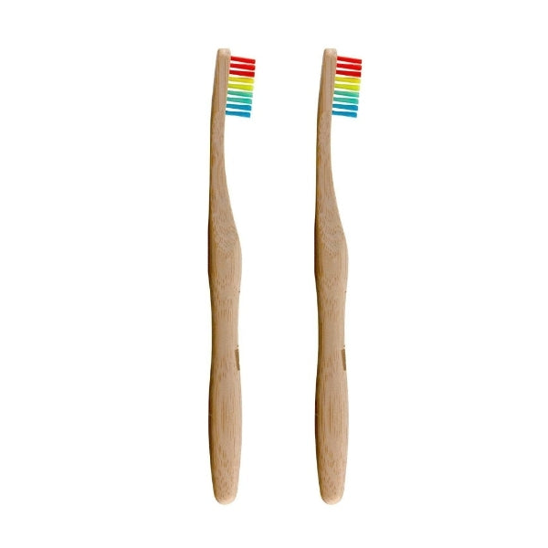 Dr.Botanicals Bamboo Toothbrush Rainbow Twin Pack