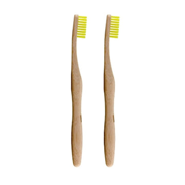 Dr.Botanicals Bamboo Toothbrush Yellow Twin Savings Pack