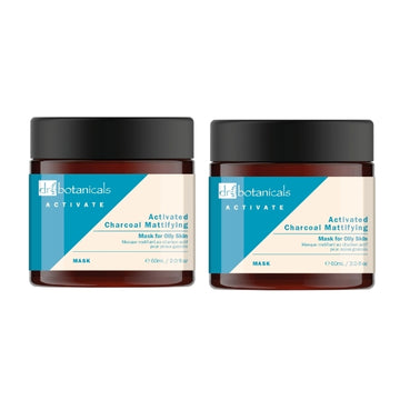 Dr.Botanicals Charcoal Mask For Oily Skin Duo Pack 2 X 60Ml