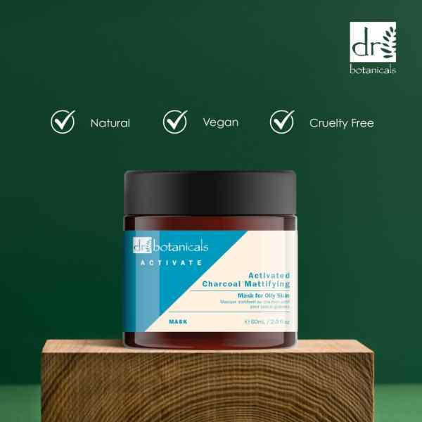 Dr.Botanicals Charcoal Mask For Oily Skin Duo Pack 2 X 60Ml