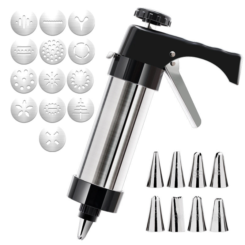 Multi-Functional Cookie Press and Cream Decorating Gun – Home Baking Tool with Multiple Nozzles