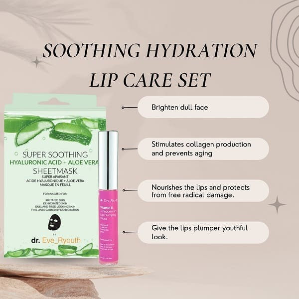 Dr.Ever Youth Aloe Vera Sheet Mask + Lip Plump