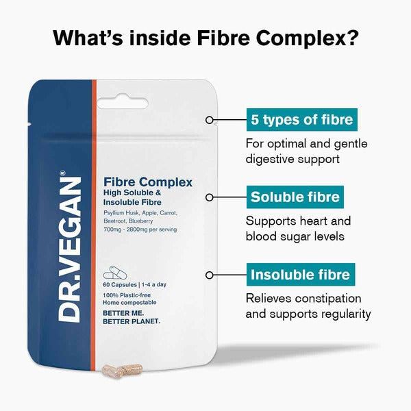 Dr.Vegan Fibre Complex | Digestion | 60 Capsules