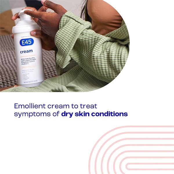 E45 Moisturising Cream For Dry Skin With Pump 500G