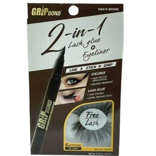 Ebin New York 2 In 1 Lash Glue & Eyeliner Brown