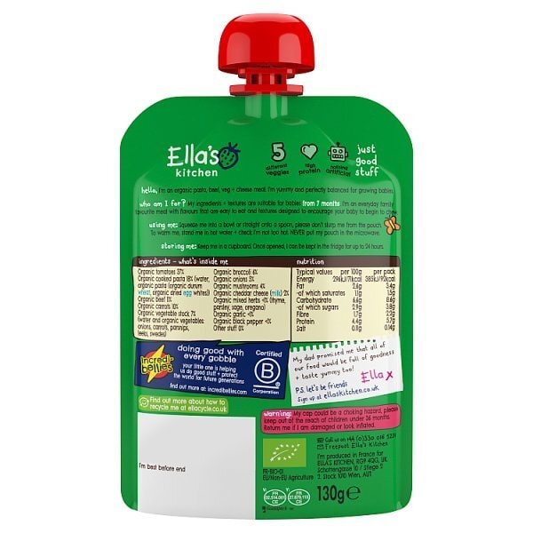 Ella'S Kitchen Stage 2 Spag Bol 130G