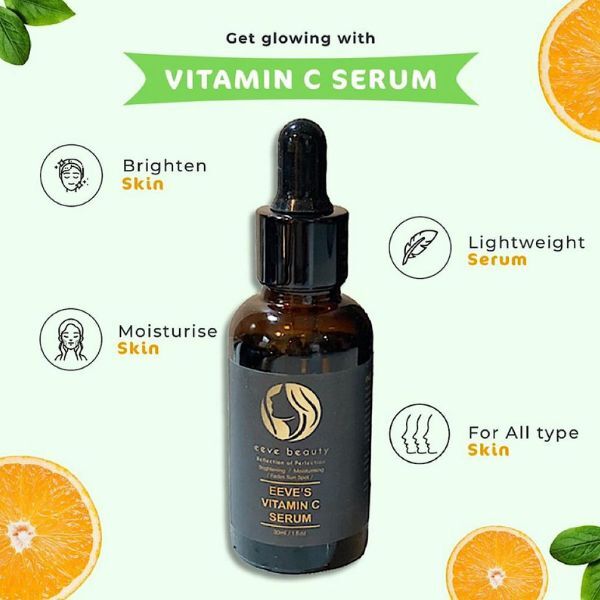 Eeve Beauty Premium Organic Vitamin C Serum - Vegan And Halal 30Ml