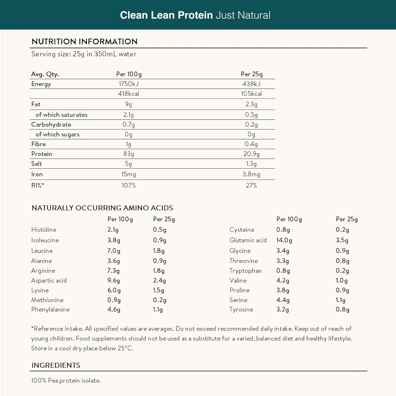 Vegan Protein Powders by Nuzest - Clean Lean Protein - Just Natural - Plant Based Pea Protein Shake - Low Calorie & Low Carb - Gluten Free - Dairy Free - 500g (20 Servings) : Amazon.co.uk: Health & Personal Care