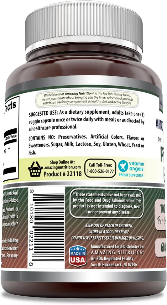 Amazing Formulas Pine Bark Extract 100Mg 60 Veggie Capsules | Non-Gmo | Gluten Free | Made In Usa | Suitable For Vegetarians