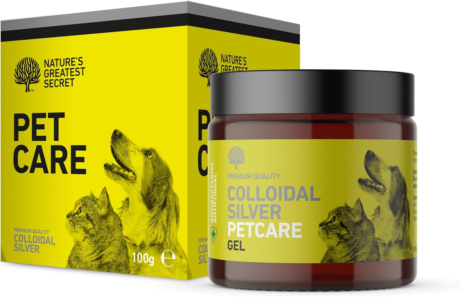 Natures Greatest Secret Colloidal Silver Petcare Gel 100G - Soothing Antibacterial & Antifungal Gel With High-Grade Colloidal Silver - Used For A Wide Range Of Skin Conditions